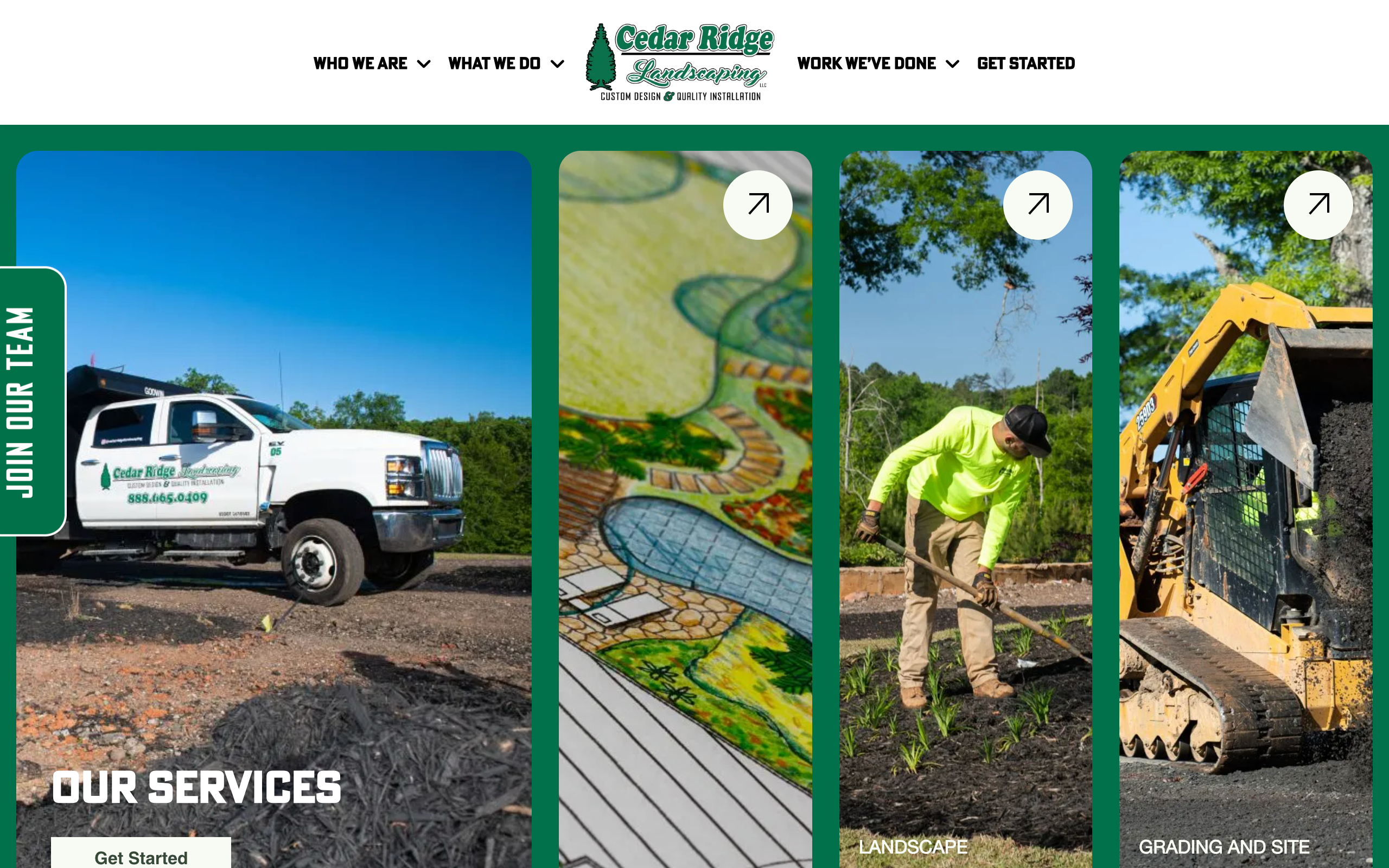 Cedar Ridge Landscaping website