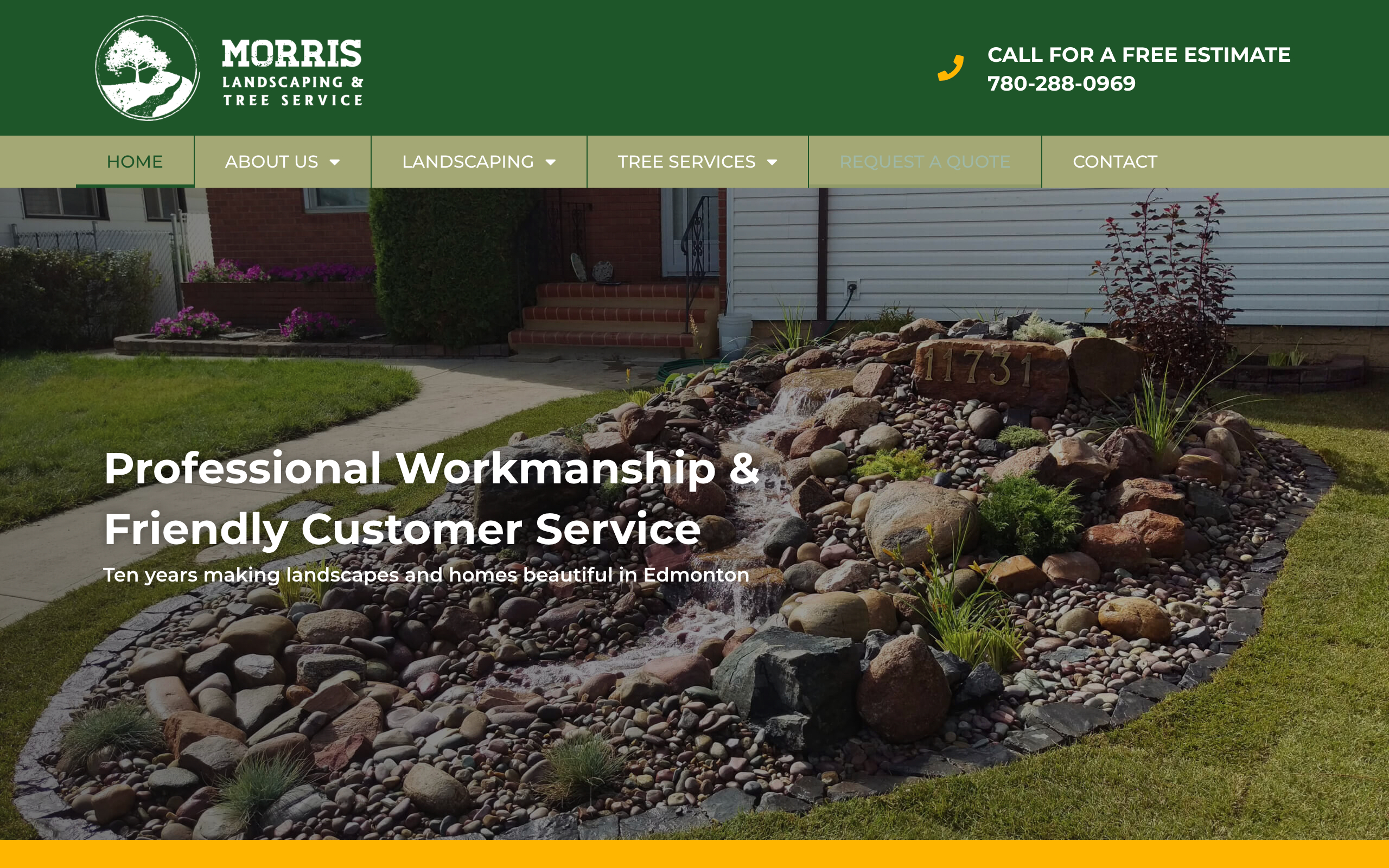 Morris Landscaping tree service website design