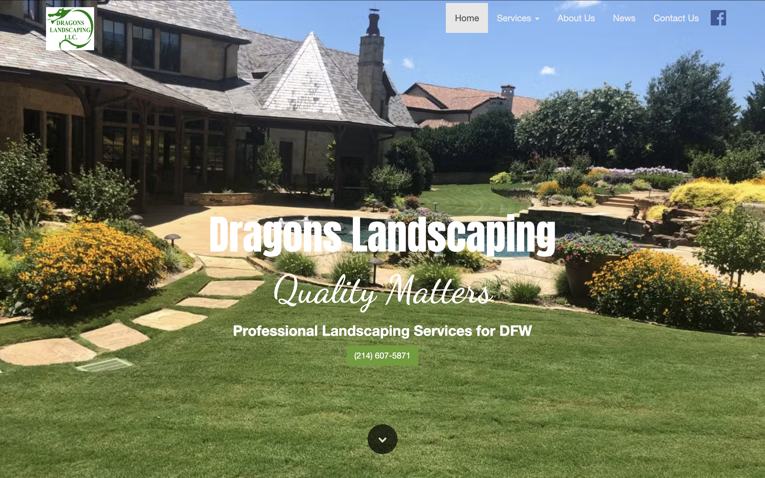 Dragon landscaping website design
