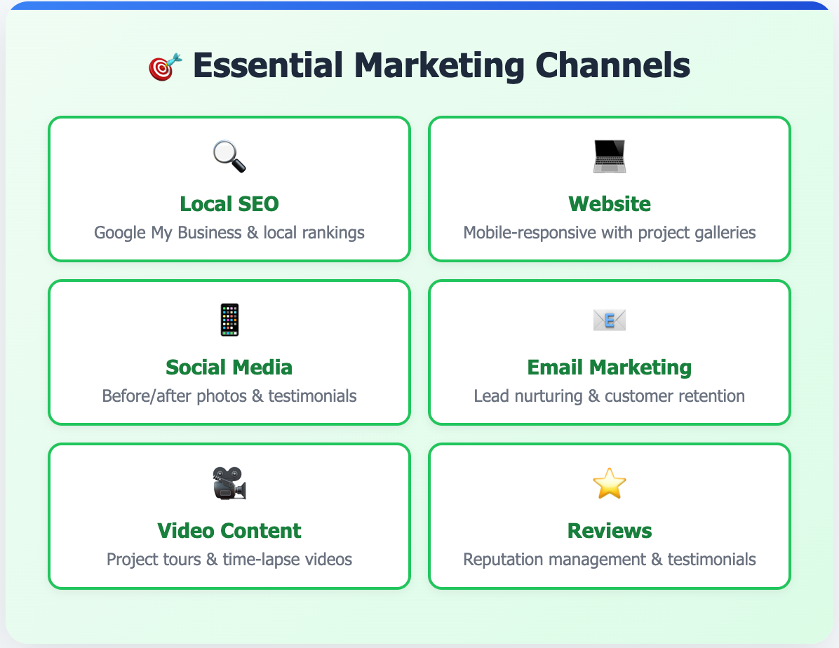 essential marketing channels for remodeling conractor