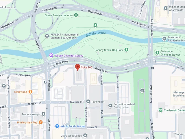 Map of our Our Houston Office