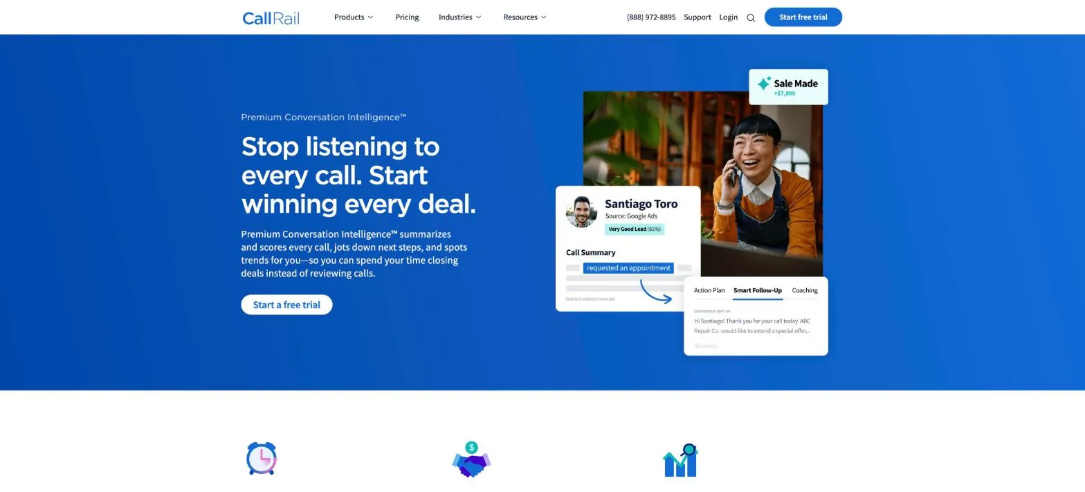 CallRail website screenshot