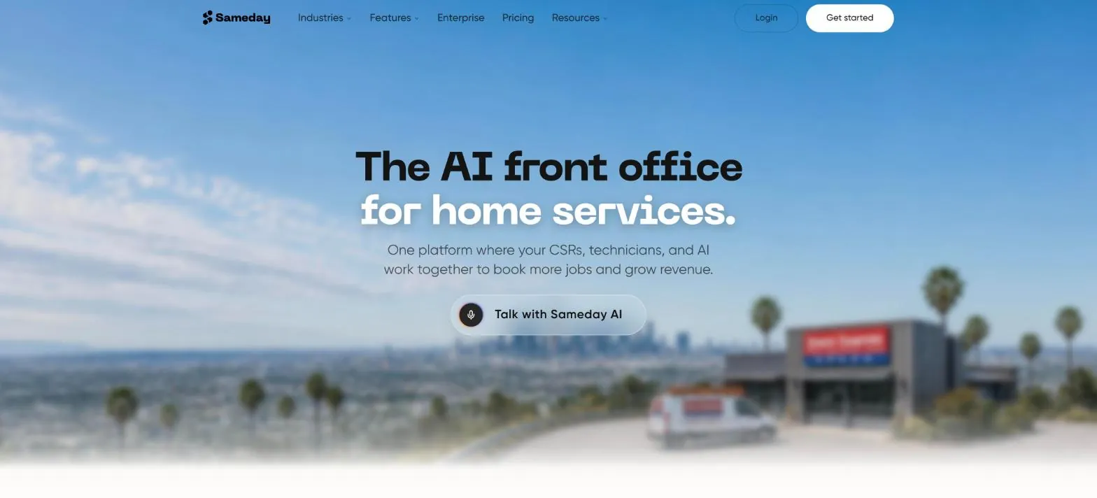 Sameday AI website screenshot