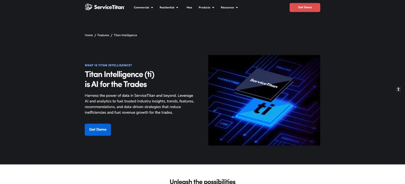 ServiceTitan website screenshot
